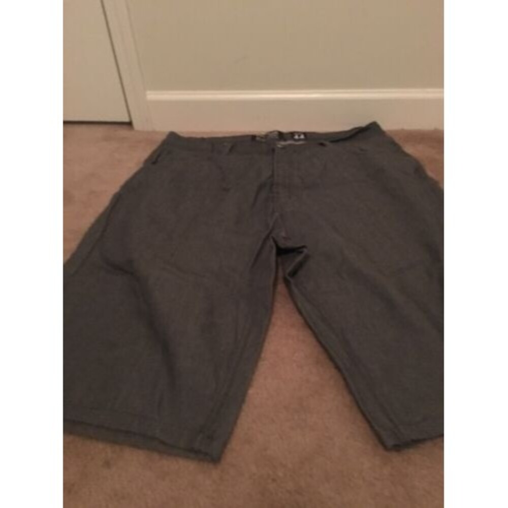 Evolution In Design Men's Big & Tall Gray Denim Jean Shorts Zip Button Size 44